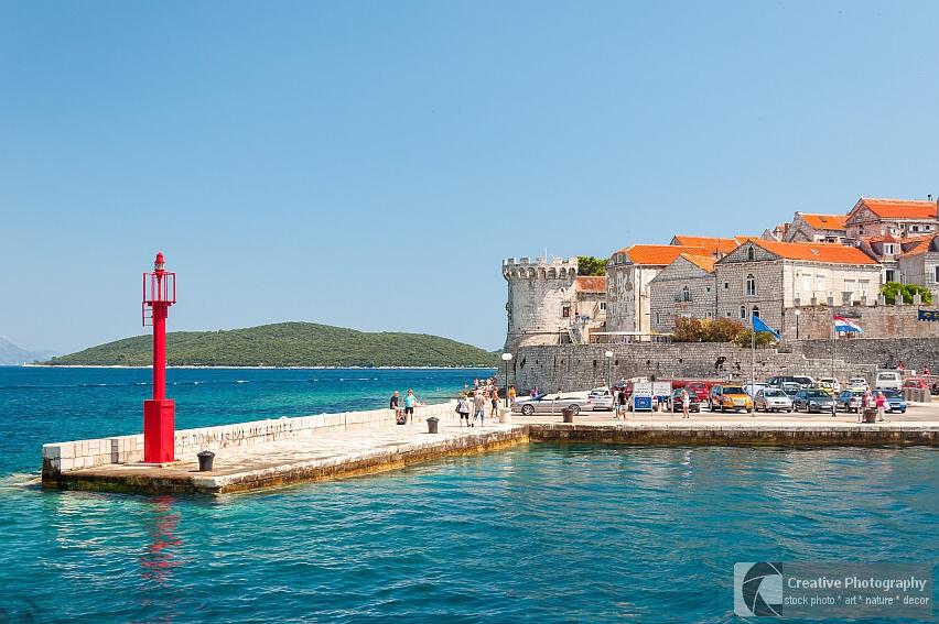 Port of Korcula on the Island Korcula in Croatia