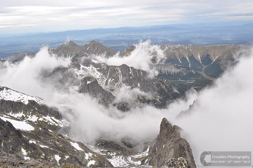View from the Lomnicky Peak, High Tatras, Slovakia